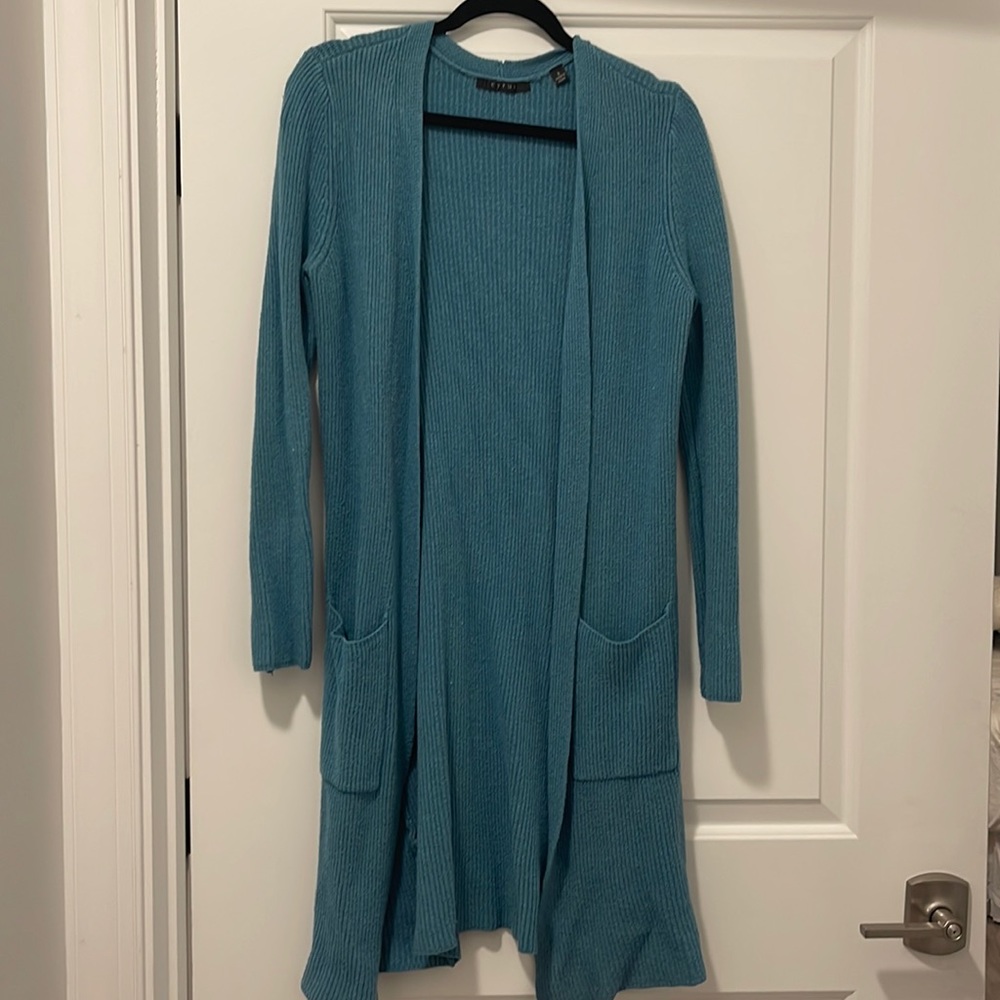 Long Blue Cardigan